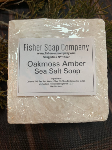 Oakmoss Amber Salt Bar Soap - Fisher Soap Company, LLC
