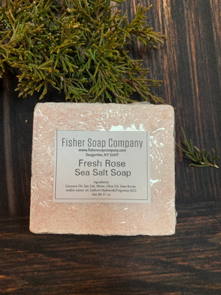 Fresh Rose Salt Bar Soap - Fisher Soap Company, LLC