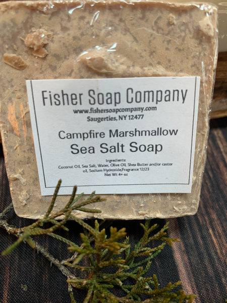 Campfire Marshmallow Salt Bar Soap - Fisher Soap Company, LLC