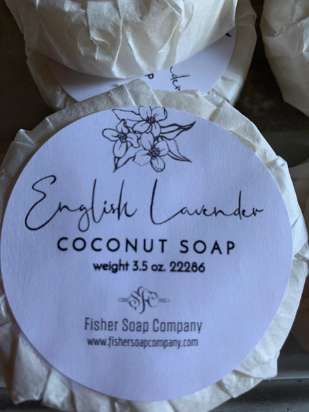 English Lavender Coconut  Soap - Fisher Soap Company, LLC